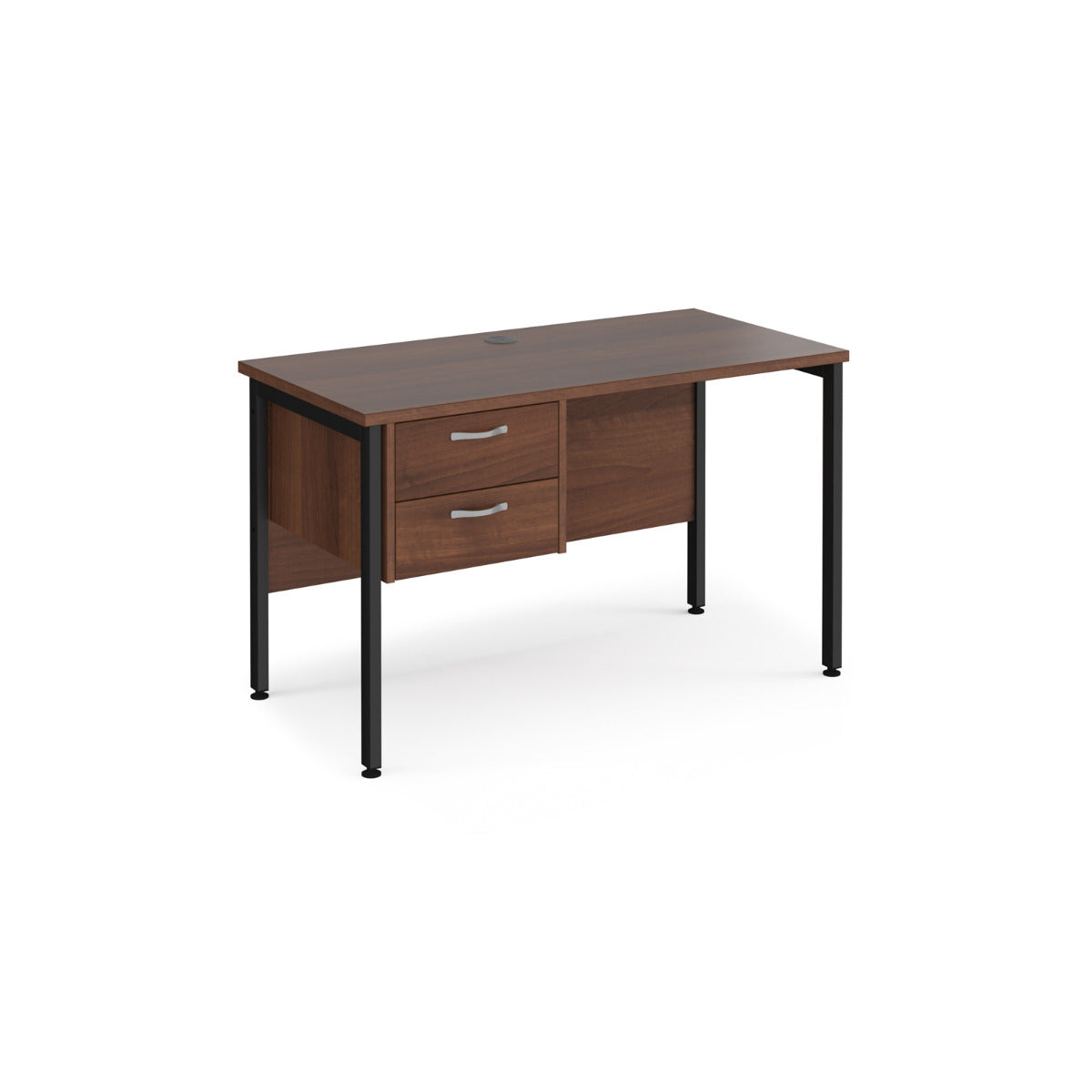 Maestro 600mm Deep Straight H Office Desk with Two Drawer Pedestal